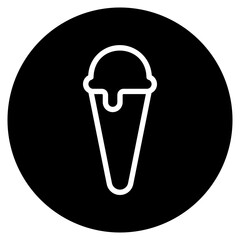 ice cream glyph icon