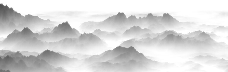 misty mountain landscape