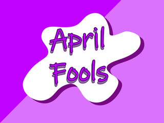 April Fools_first april fool's day-violet color background card