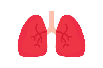 Lungs icon illustration. icon related to human organ. Flat icon style. Simple vector design editable.  EPS file, SVG, PNG Transparent, JPG.