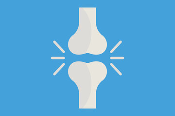Bone joints icon illustration. icon related to human organ. Flat icon style. Simple vector design editable.  EPS file, SVG, PNG Transparent, JPG.