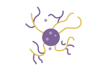 Neuron icon illustration. icon related to human organ. Flat icon style. Simple vector design editable.  EPS file, SVG, PNG Transparent, JPG.