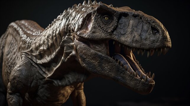 Tyrannosaurus Dinosaurier im Urwald, ai generativ