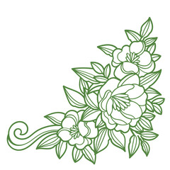 Outline Floral Element