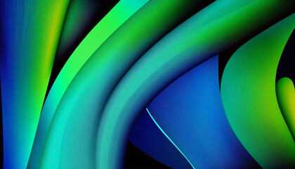 Abstract background of blue, green and shadows