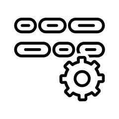 Black line icon for manage tags 