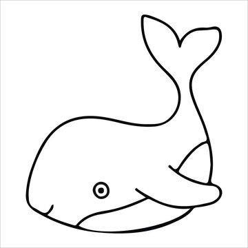 Dolphin doodle icon illustration, suitable for icon, logo, sticker pack and graphic design elements