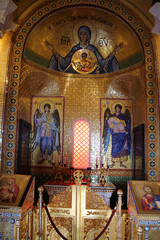 Interior of the Chapel by the tomb of Archbishop Makarios III, Mountain Throni, Cyprus