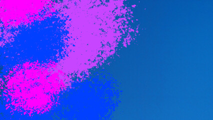 Neon blue pink violet color with charcoal brush stroke for texture background.
