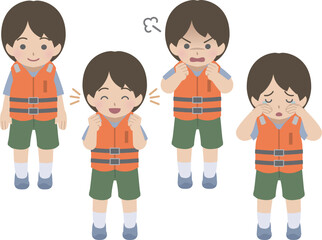 少年の喜怒哀楽セット　ライフジャケット