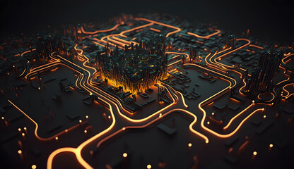 Abstract circuit board background