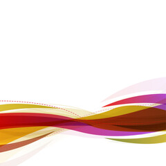 Abstract template wave concept illustration orange and yellow violet purple vector