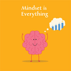 Mindset is everything vector illustration graphic