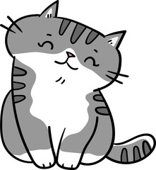 Cute Cartoon Cat Character