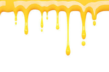Orange juice Liquid dripping on top isolate on white background. 3D Rendering.