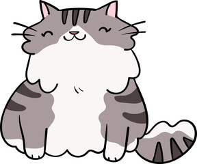 Cute Cartoon Cat Character