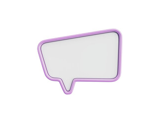Speech bubble icon 3d render cutout