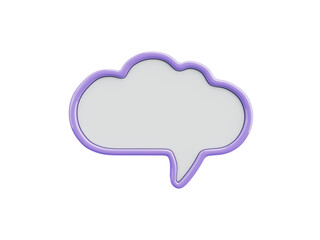 Speech bubble icon 3d render cutout