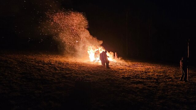 Feuerrad in Brombach (750-Jahr-Feier)