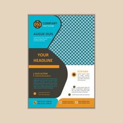 Corporate business flyer template simple and clean a4 size vector design