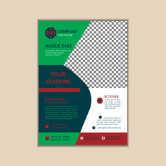 Corporate business flyer template simple and clean a4 size vector design