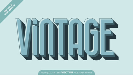 Editable text effect - Vintage text effect style