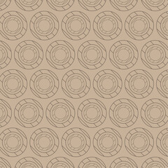 Pattern seamless abstract circles concept vector brown