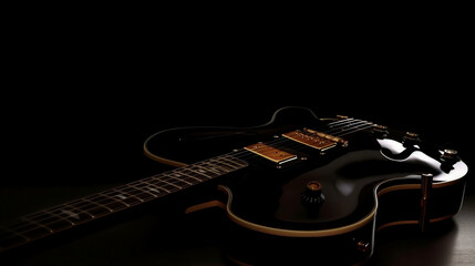 Fototapeta na wymiar guitar on black background