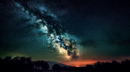 Fototapeta premium night sky galaxy