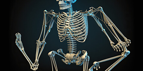 An image of a human skeleton - Generative AI