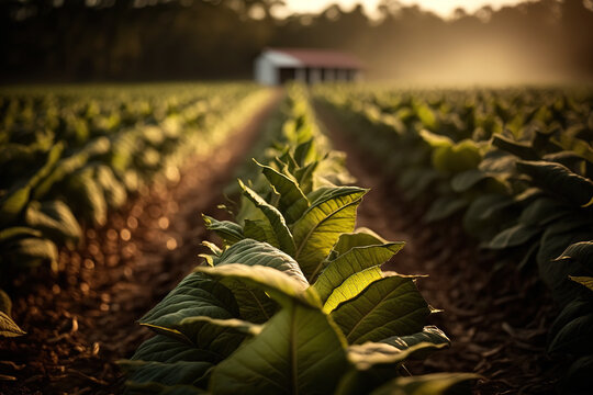 A lush tobacco plantation
