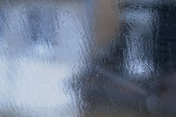 

Water drops on the window. Rain drops on the window glass.
