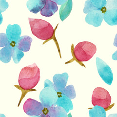 a delicate watercolor spring pattern