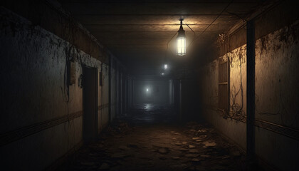 basement old rusted inside of building generative ai