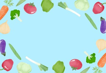 素朴な野菜のフレーム