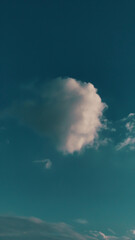 A piece of white cloud in the blue sky