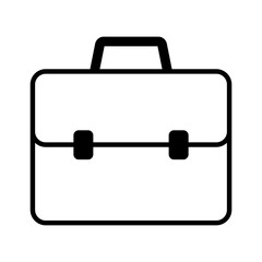 Briefcase icon. Business bag icon. Suitcase, portfolio symbol, linear style pictogram isolated on white.
