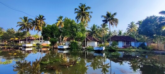 Fototapeta na wymiar Alleppey Backwaters, Kerala 