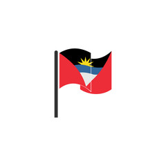 Antigua flags icon set, Antigua independence day icon set vector sign symbol