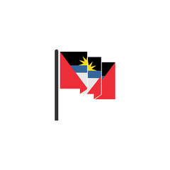 Antigua flags icon set, Antigua independence day icon set vector sign symbol