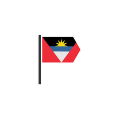Antigua flags icon set, Antigua independence day icon set vector sign symbol