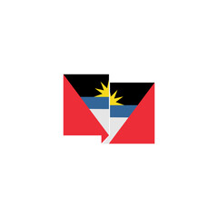 Antigua flags icon set, Antigua independence day icon set vector sign symbol