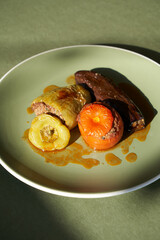 Vegetable with stuffed minced meat