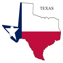 Texas map vector illustration. Global economy. State in America. North America. United States. America. U.S.A