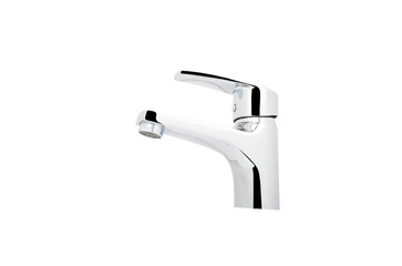 water tap chrome isolated on white background