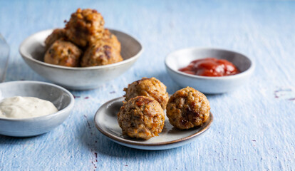 Homemade vegan meatballs