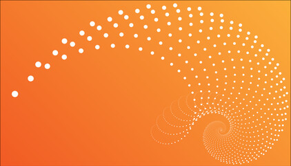 abstract orange background with circles