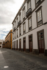 Fototapeta na wymiar Calle Vegueta, en el centro histórico de Las Palmas de Gran Canaria. Islas Canarias.