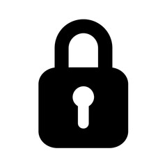 lock icon isolated on white