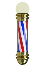 Barber pole - png - 3d illustration